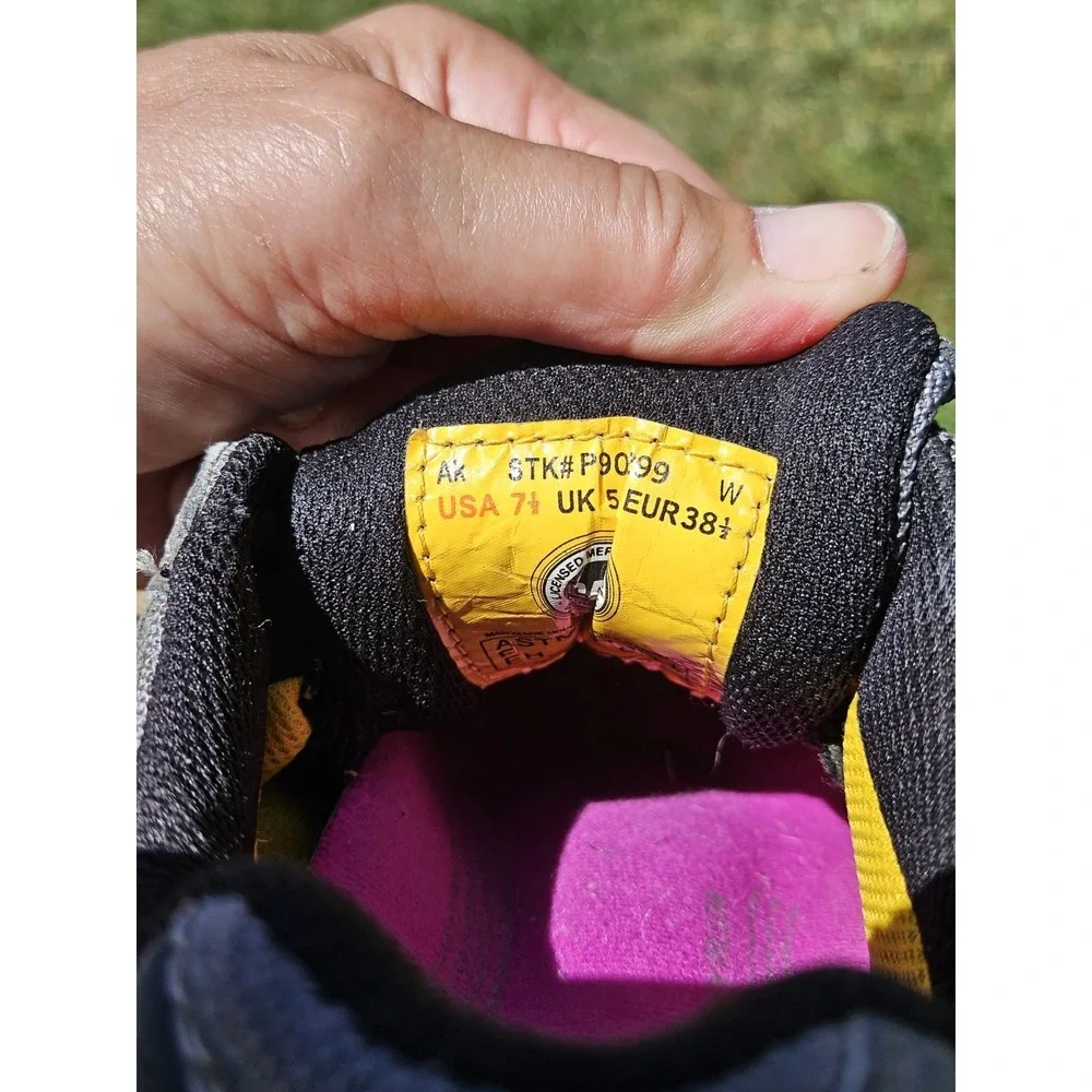 CAT Womens Steel Toe Ergo Black Purple Work Shoes Size 7.5‎